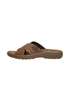 LAKER - Pantolette flach - cognac
