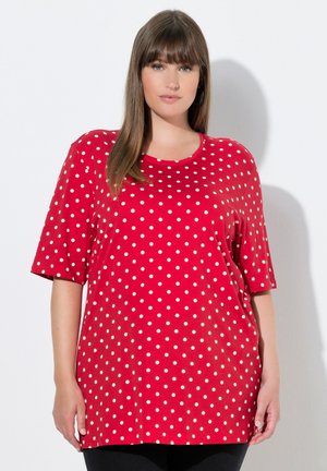 POLKA DOT CREW NECK TEE - T-Shirt print - lychee