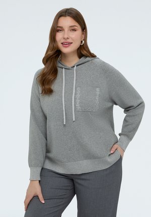 IL MAGLIA CON TASCHINO DECORATO - Hættetrøje - grigio