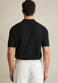 Reiss REGULAR FIT - TYNE OPEN COLLAR - Pólóing - black