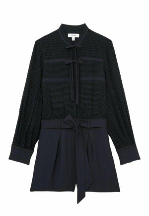 Reiss, REGULAR FIT - KATERINA EMBROIDERED LONG-SLEEVE BELTED PLAYSUIT . - Buksedragter - navy