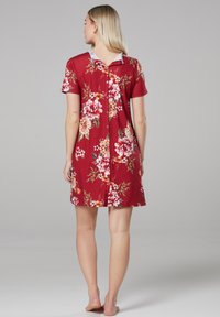 Chelsea Clark MATERNITY NURSING HOSPITAL WITH FLOWER - Noćna košulja - dark red
