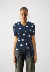 VILA - VIALA - Print T-shirt - navy blazer/white Thumbnail Image 1