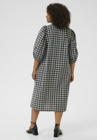 Kaffe Curve ELINA - Robe chemise - black grey check
