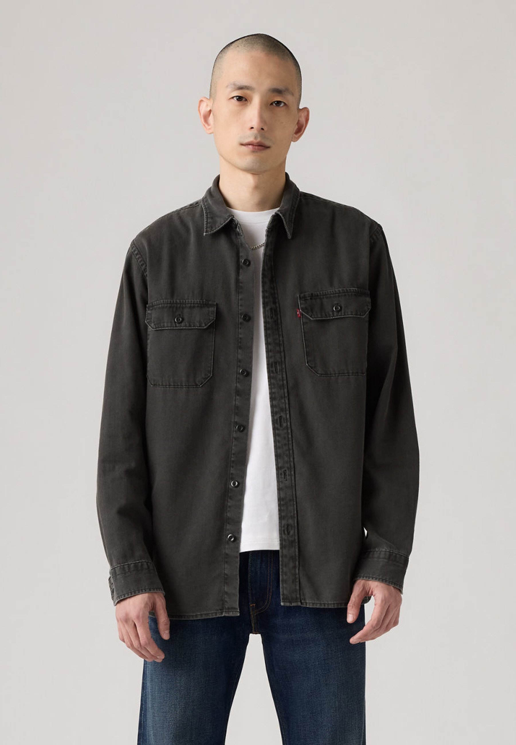 Levi's® JACKSON WORKER - Shirt - cosmo washed black/black - Zalando.ie