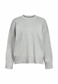 Stickad tröja - light grey melange