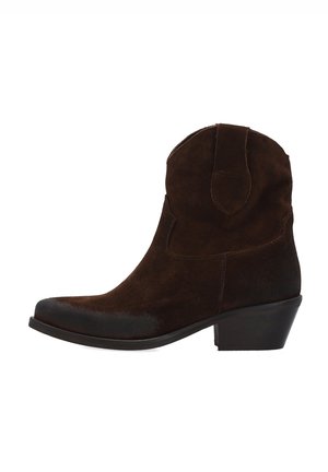 Cowboy- / bikerstøvlette - dark brown