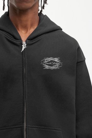 FEATHERS BLACK FRONTZIP UNISEX - Sweatjacke - black