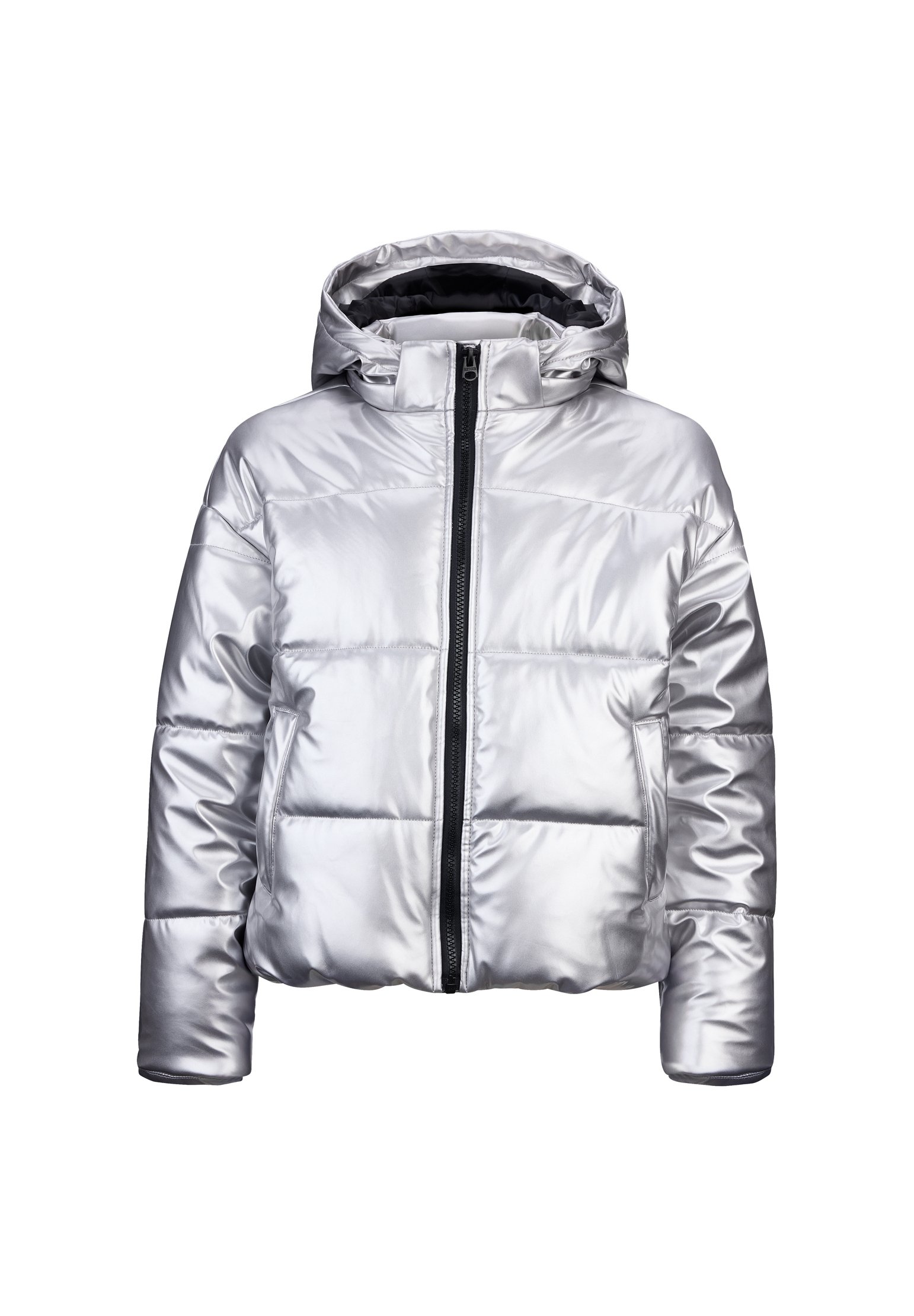 Puffer Jacket Silberne Jacke Mit Kapuze Retour Jeans GWEN - Main Image