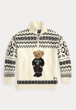 Polo Ralph Lauren, SKI BEAR CASHMERE-BLEND HALF-ZIP SWEATER - Пуловер - authentic cream