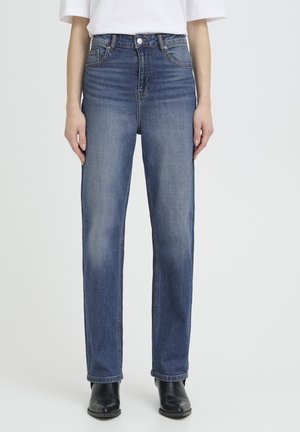 LOVITA  - Egyenes szárú farmer - mid blue denim