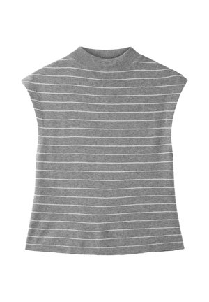 Stradivarius, STAND COLLAR KNIT TOP - Débardeur - grey