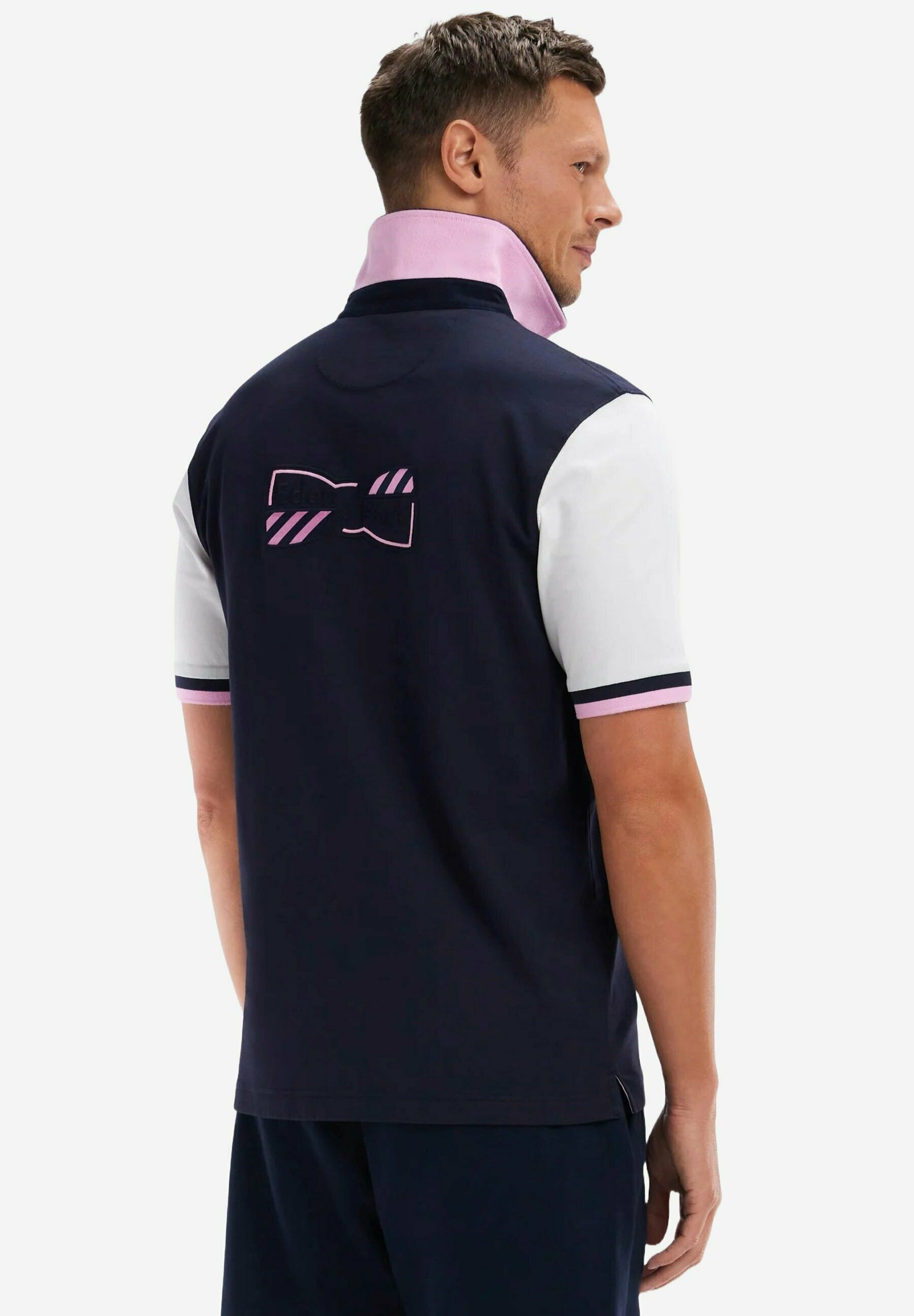 Polo Bicolore Pink Eden Park Polo Manche Courte Polo à Manches