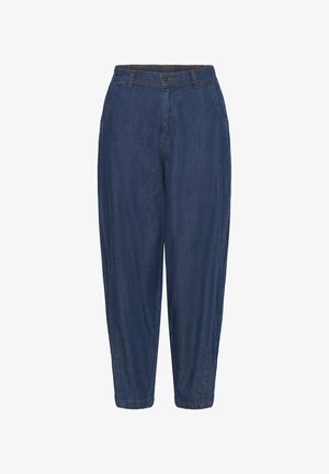 Bon'A Parte, BPALBERTE BARREL PANTS - Széles szárú - medium blue denim
