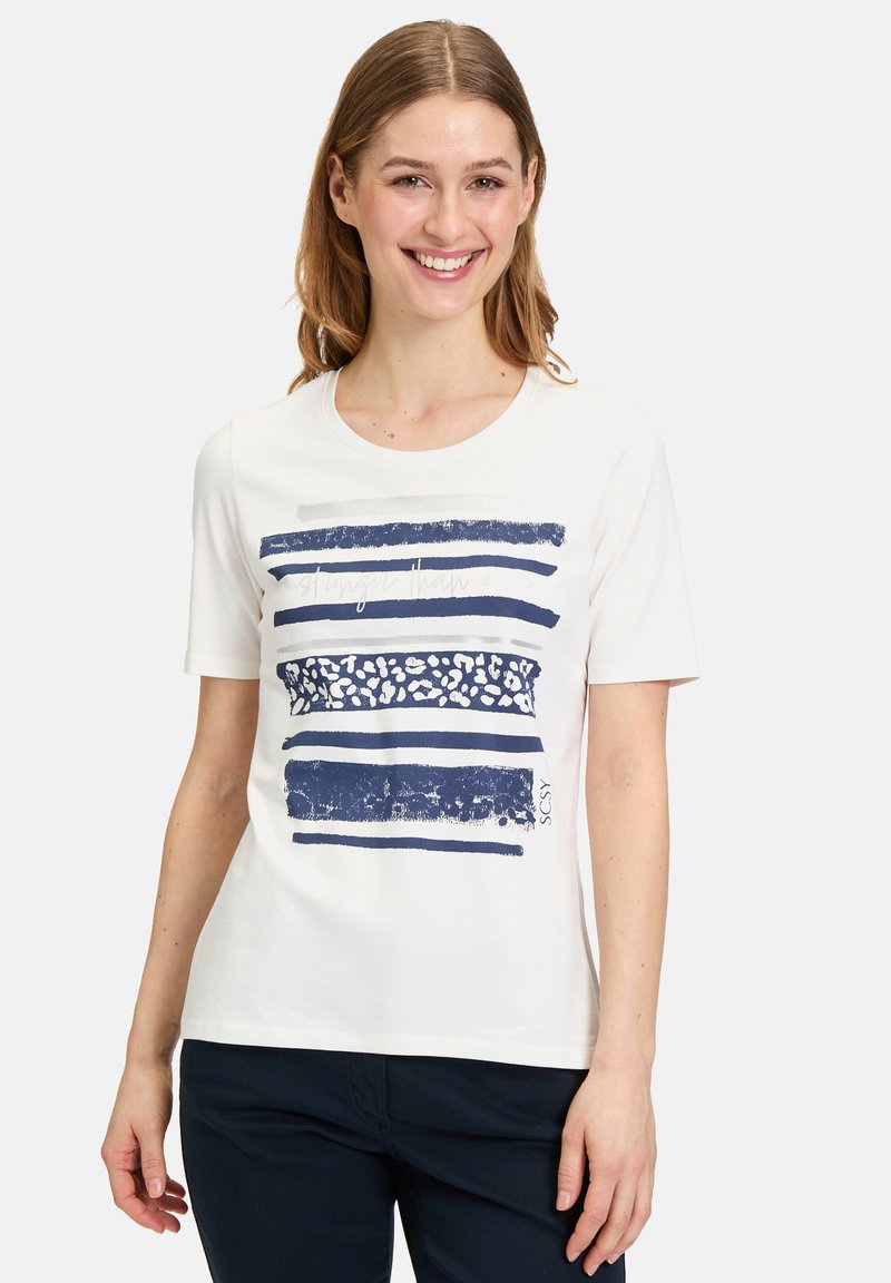 Betty Barclay Print T-shirt - patch cream dark blue