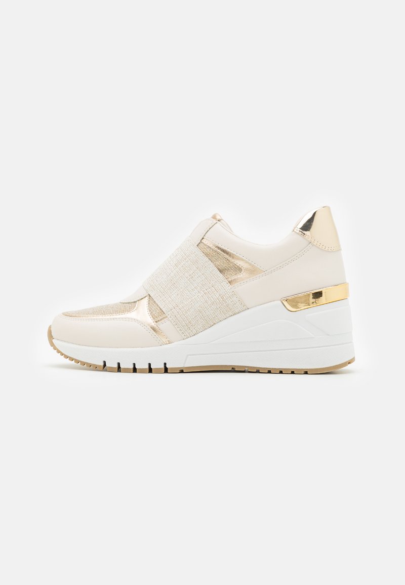 MARCO TOZZI Sneaker Donna Slip-on Retrò Con Chiusura Lampo 2-23739-44 - Cream Comb, Taglia 37, Suola Feel Me