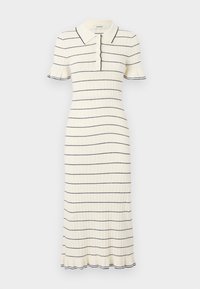 ROBE MIDI COL POLO FINITIONS FRILL - Jurk - ecru