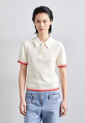 sandro RESILLE MINI RAYURES - Polo shirt - ecru