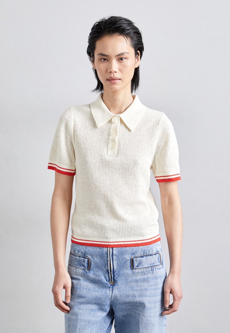 sandro - RESILLE MINI RAYURES - Poloshirt - ecru, Vergrößern