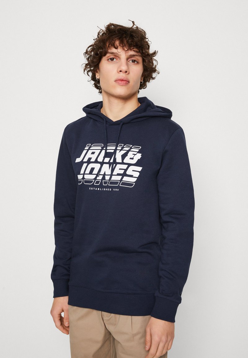 Jack & Jones JCOELLIOT HOOD Jersey con capucha navy blazer/azul