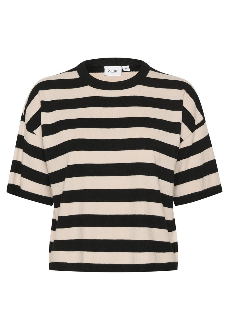 Saint Tropez T-shirt print zwart