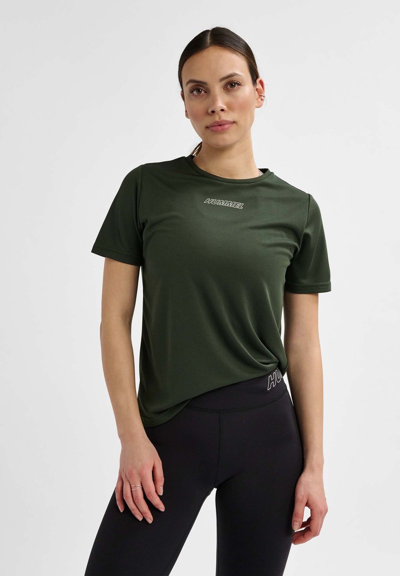 Hummel TOLA - Sports T-shirts - climbing ivy