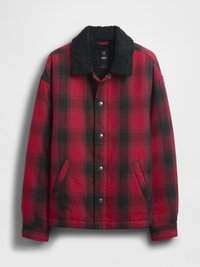 STRANGER THINGS SHERPA-LINED SHIRT JACKET - Ελαφρύ μπουφάν - red plaid
