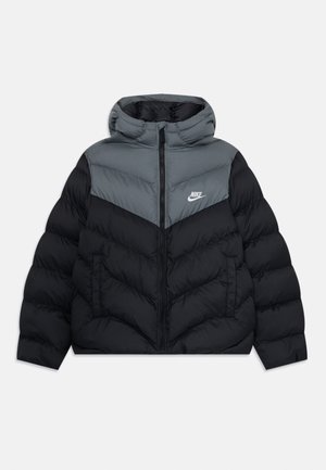 PUFFER COLOR BLOCK UNISEX - Winter jacket - black/smoke grey/white