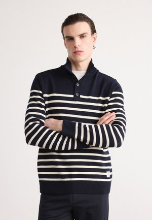 HALF BUTTONED NECK - Džemper - evening blue