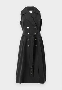 DOUBLE BREAST FIT FLARE - Vestito casual - black