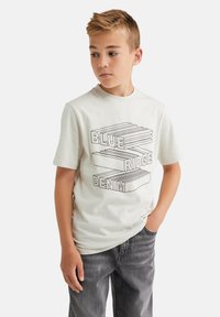 WE Fashion BLUE RIDGE - Marškinėliai su spaudiniu - beige