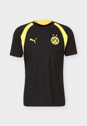 Puma, BVB DORTMUND TRAINING JERSEY - T-shirts print - black/faster yellow