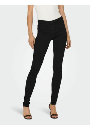 ONLRAIN MITTLERE TAILLE - Oprijete (skinny) kavbojke - black denim