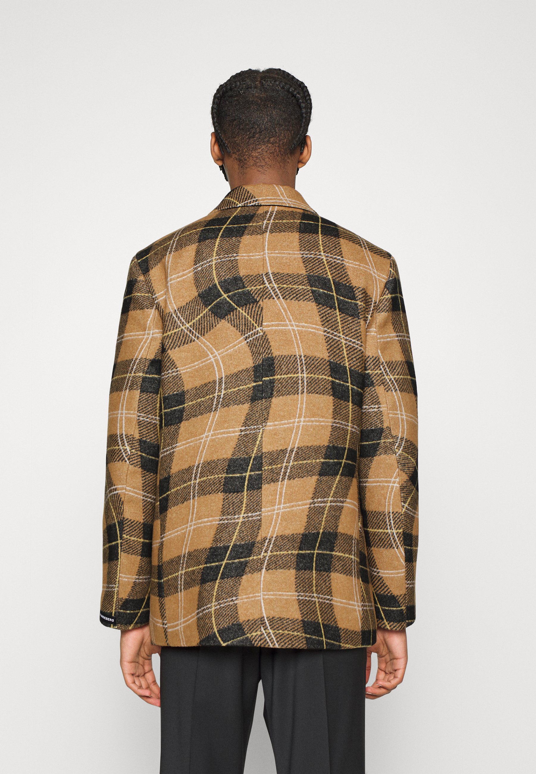 J.LINDEBERG David Swirl Check Blazer jacket tiger, Men's, Size: 54, Brown