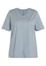 Ulla Popken Camiseta Básica En V Para Mujer, Rosa Magentapink Camisetas Manga Corta Mujer Talla Grande