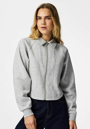 PCFILUCCA - Felpa con zip - light grey melange