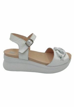 Sandali con zeppa - blanco