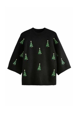Pulóver - black christmas tree short sleeve