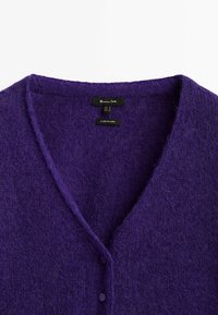 Massimo Dutti Neuletakki - dark purple