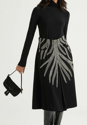 ZEBRA - Jupe trapèze - black