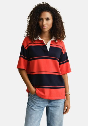 BARSTRIPED SHORT SLEEVE - Polo - perfect red
