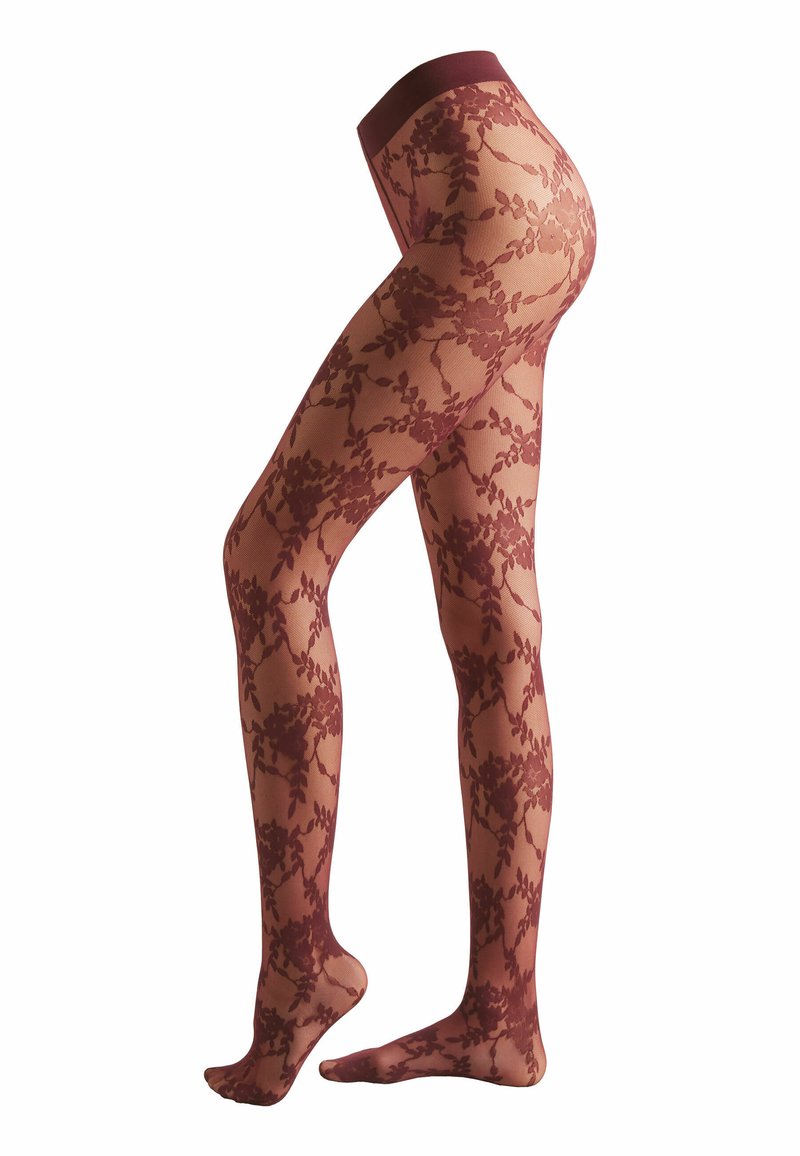pizzo rose con collant