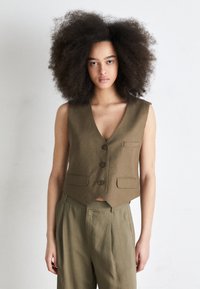 Gestuz LIZA WAISTCOAT - Mellény - stone gray