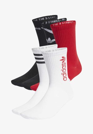 adidas Originals, GRAPHIC CREW - Κάλτσες - white/black/better scarlet