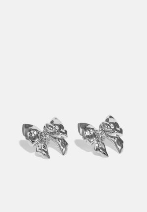BOW EARRINGS - Oorbellen - silver-coloured