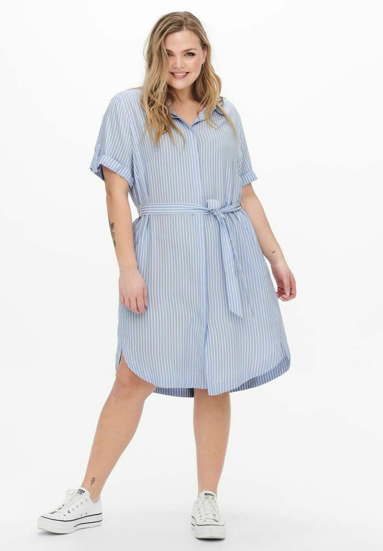 Damen Freizeitkleider | ONLY Carmakoma Blusenkleid colony blue/hellblau - BP35012 Damen Freizeitkleider | ONLY Carmakoma Blusenkleid colony blue/hellblau - BP35012