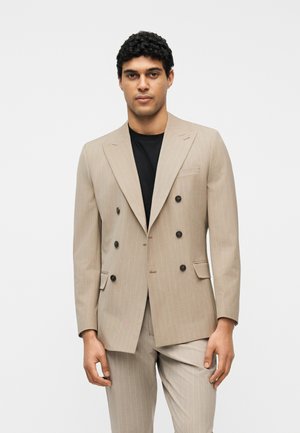 SLHSLIM LIAM PINSTRIPED - Veste de costume - sand