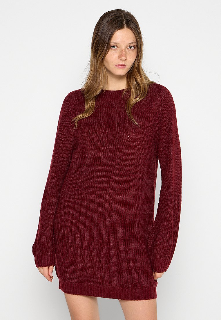 JDY Gebreide jurk rood