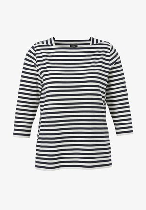 Via Appia Due, SOFT FLIESSENDES 3/4-ARM RINGEL-SHIRT MIT U-BOOT-AUSSCHNITT - Langarmshirt - dunkelblau