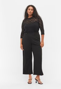 Zizzi LOOSE - Hlače - black